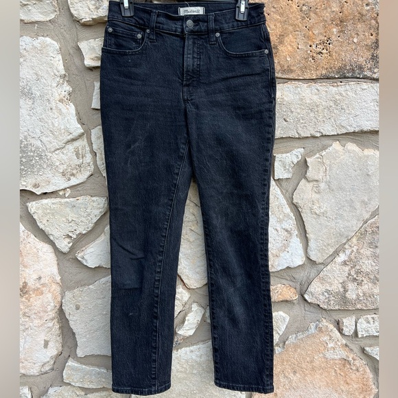 Madewell The Mid Rise Perfect Vintage Jeans Size 25 Black - Picture 1 of 4